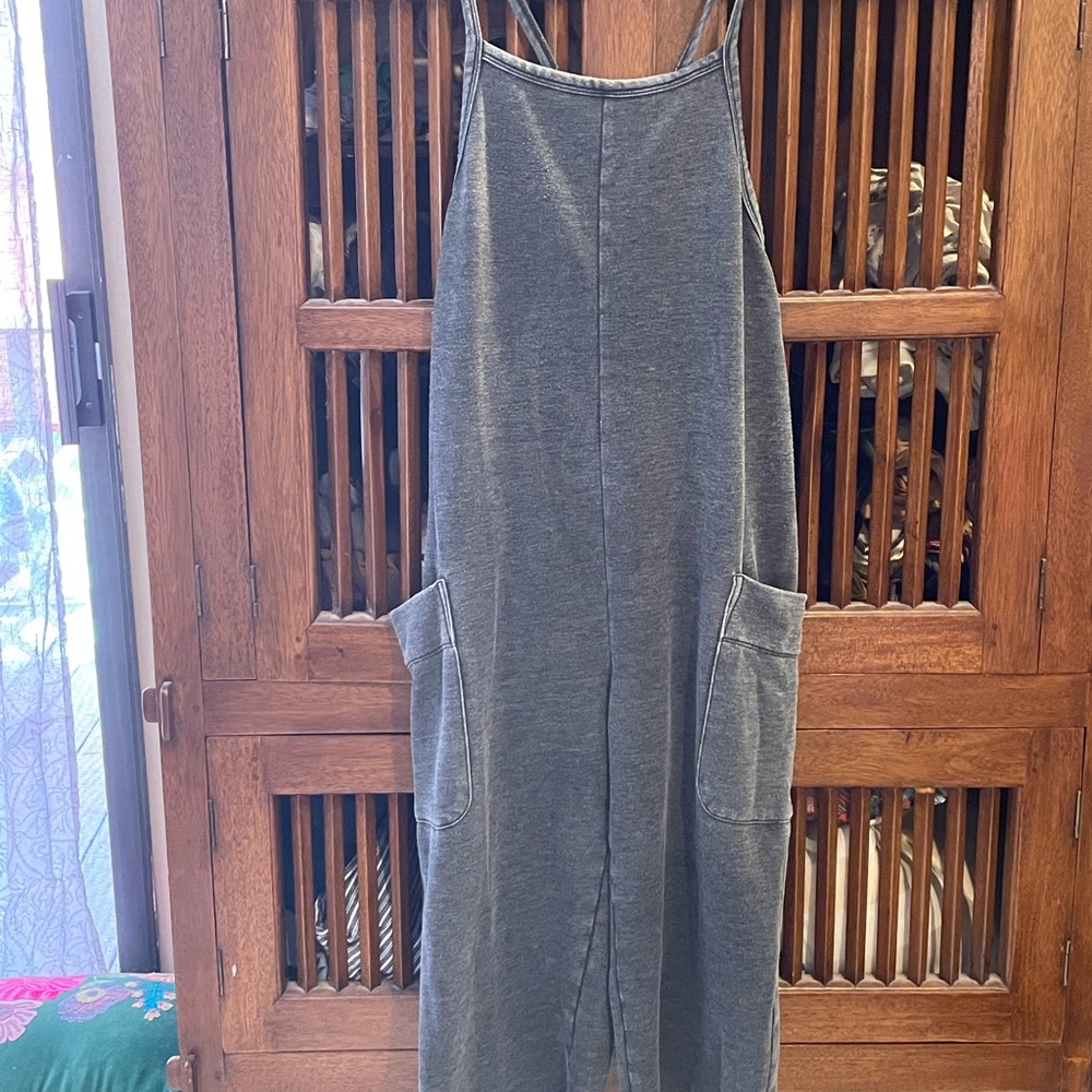 Sweatshirt fleece bib slip on overalls